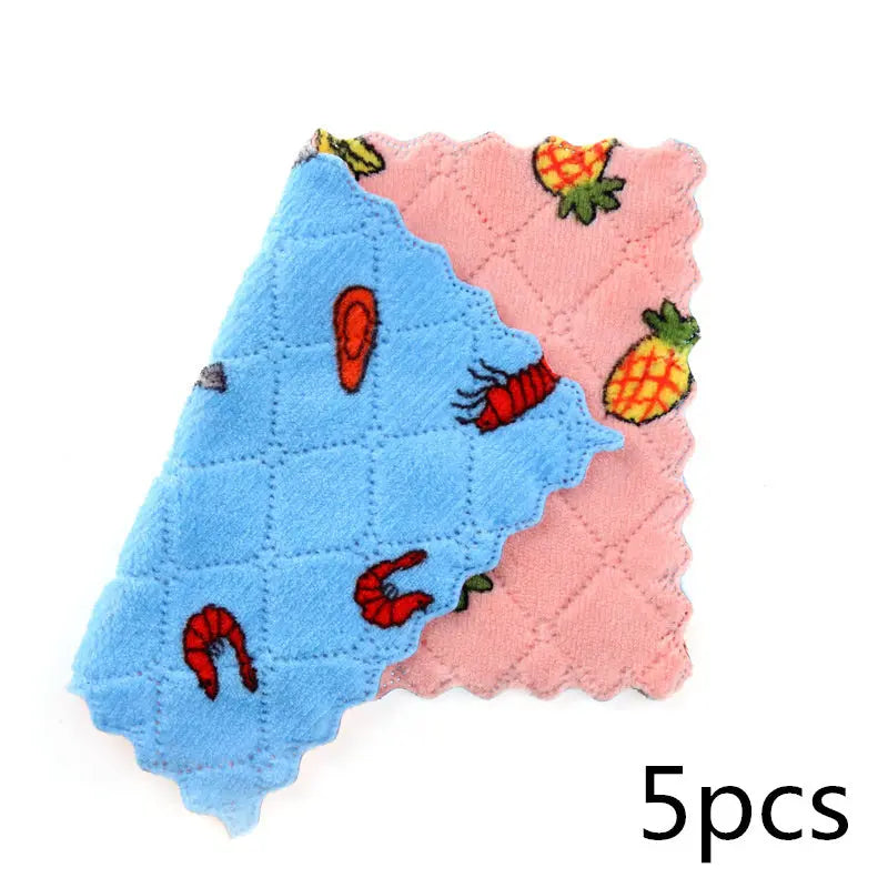 Double-sided Thickened Coral Fleece Household Scouring Pad El Pazar