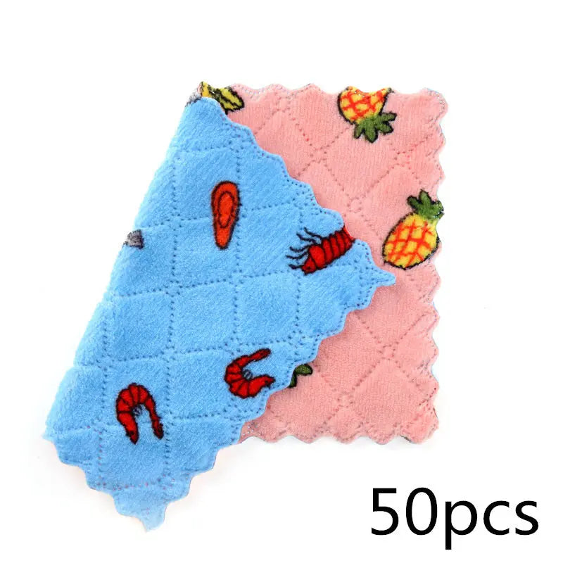 Double-sided Thickened Coral Fleece Household Scouring Pad El Pazar
