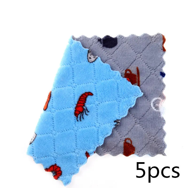 Double-sided Thickened Coral Fleece Household Scouring Pad El Pazar