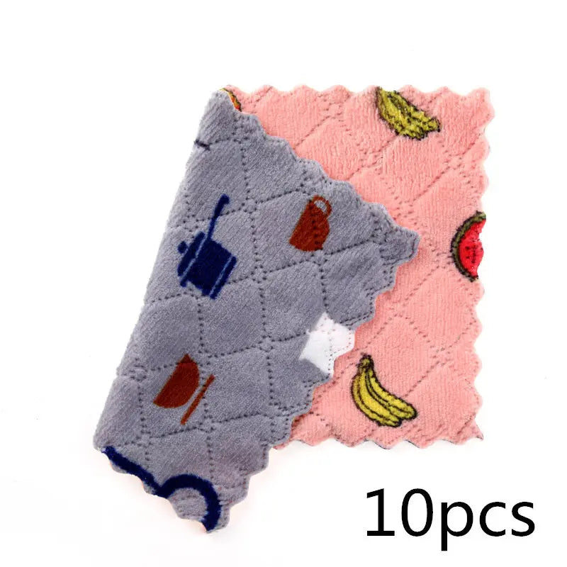 Double-sided Thickened Coral Fleece Household Scouring Pad El Pazar