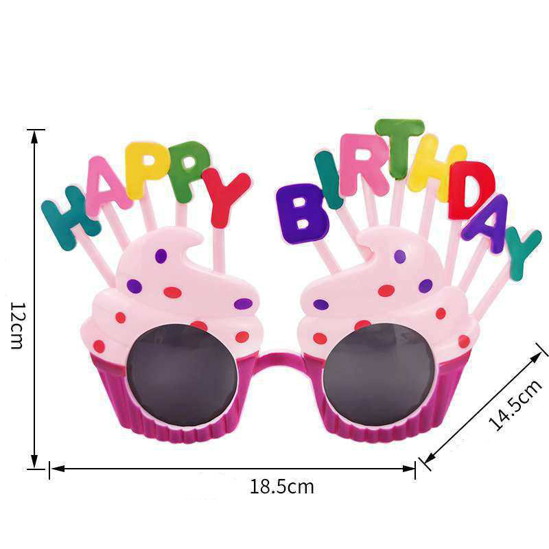 Birthday Cake Party Glasses Dance Net Red Party Funny Dress Up Holiday Atmosphere Personality Props eprolo