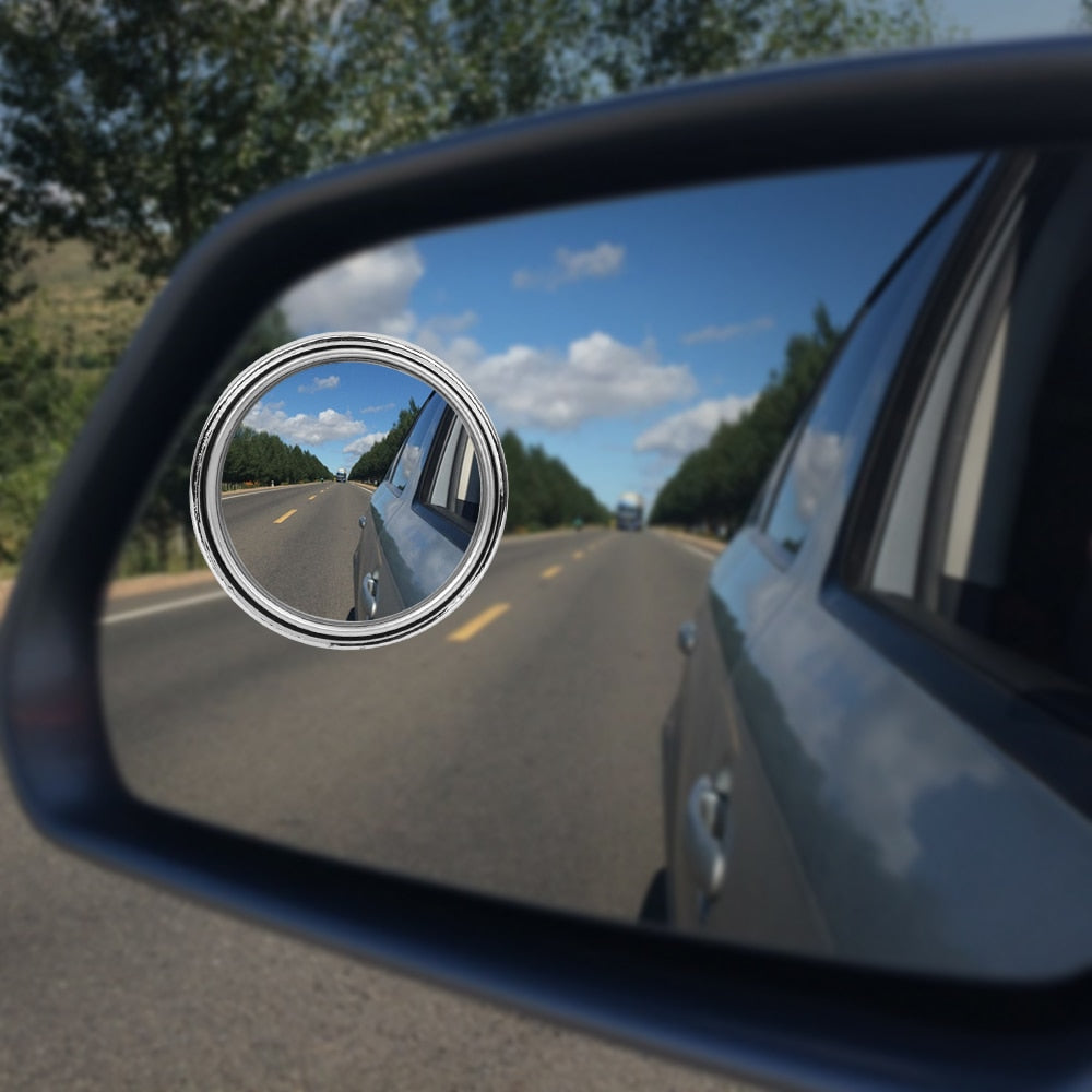 1PCS Car Vehicle Side Blindspot Blind Spot Mirror Wide RearView Mirror 360 Wide Angle Round Convex Mirror Exterior Part eprolo