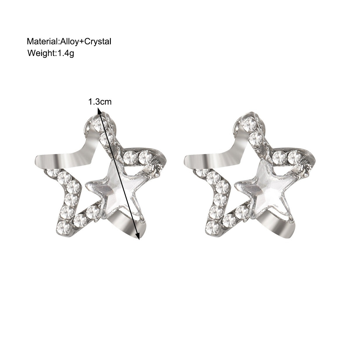 Super sparkling diamond inlaid hollowed out star zircon earrings for new women, fresh and delicate, light and luxurious, with a minimalist design for the niche eprolo