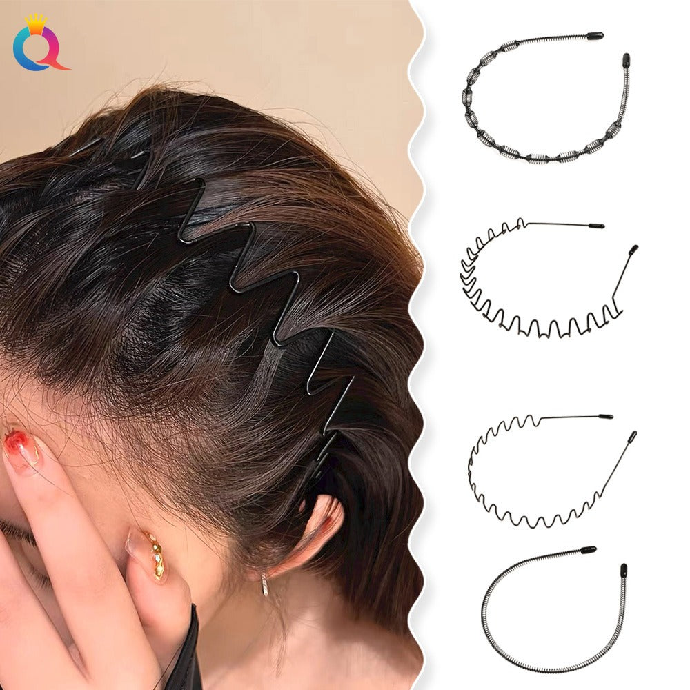 Minimal metal base facial wash hair band, no marks on the back of the head, pressed hair clip, high-end feel headband hair accessories eprolo