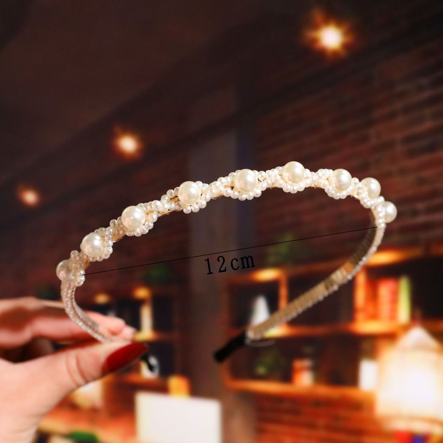 Bride's Hair Accessories Women's Handwoven Knotty Pearl Headband Japanese Korean Headdress Bow Hair Clip Crown Headband eprolo