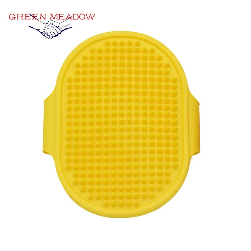 Silicone Pet Grooming Brush for Bathing Massage Brush Rubber Shampoo Comb with Adjustable Ring eprolo