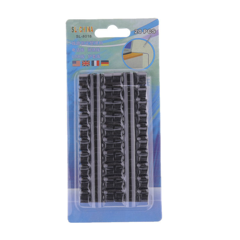 Punch-Free Wire Holder Clip Wire Card Subnet Wire Organizer Data Cable Solid Wire Clip Self-Adhesive Wire Organizer eprolo