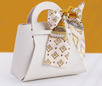 Light Luxury Style PU Leather Handheld Candy Gift Box Wedding Gift with Handheld Gift Wedding Candy Bag eprolo