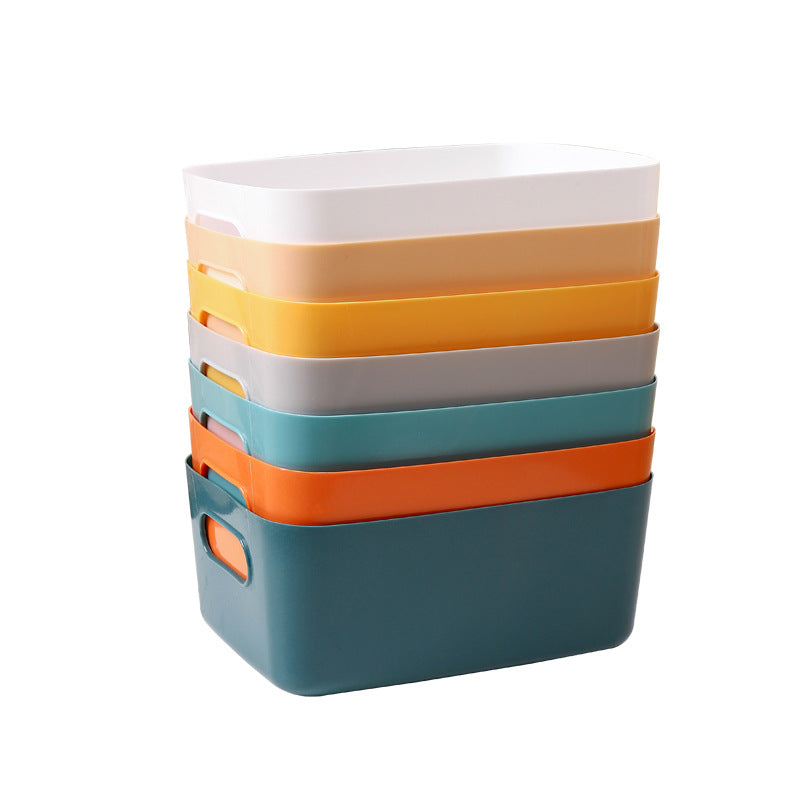 Desktop Storage Box Rectangular Office Desk Key Cosmetics Organize Storage Basket Kitchen Storage Storage Box eprolo