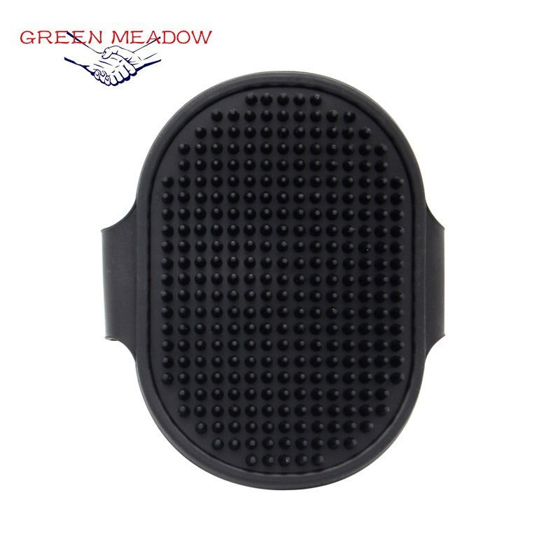 Silicone Pet Grooming Brush for Bathing Massage Brush Rubber Shampoo Comb with Adjustable Ring eprolo