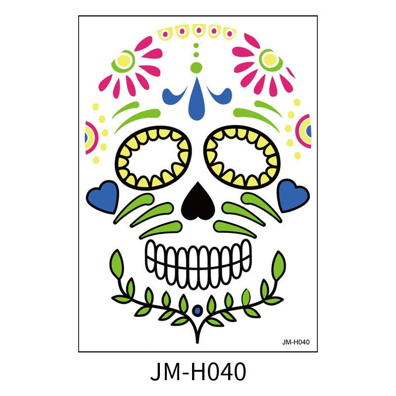 Halloween Face Tattoo Stickers Makeup Ball Funny Makeup Temporary Stickers eprolo