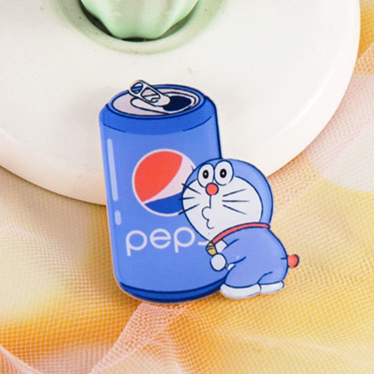 Japanese Cartoon Acrylic Brooch Cute Robot Cat Anime Badge Custom Children's Bag Pendant Accessories Patch eprolo
