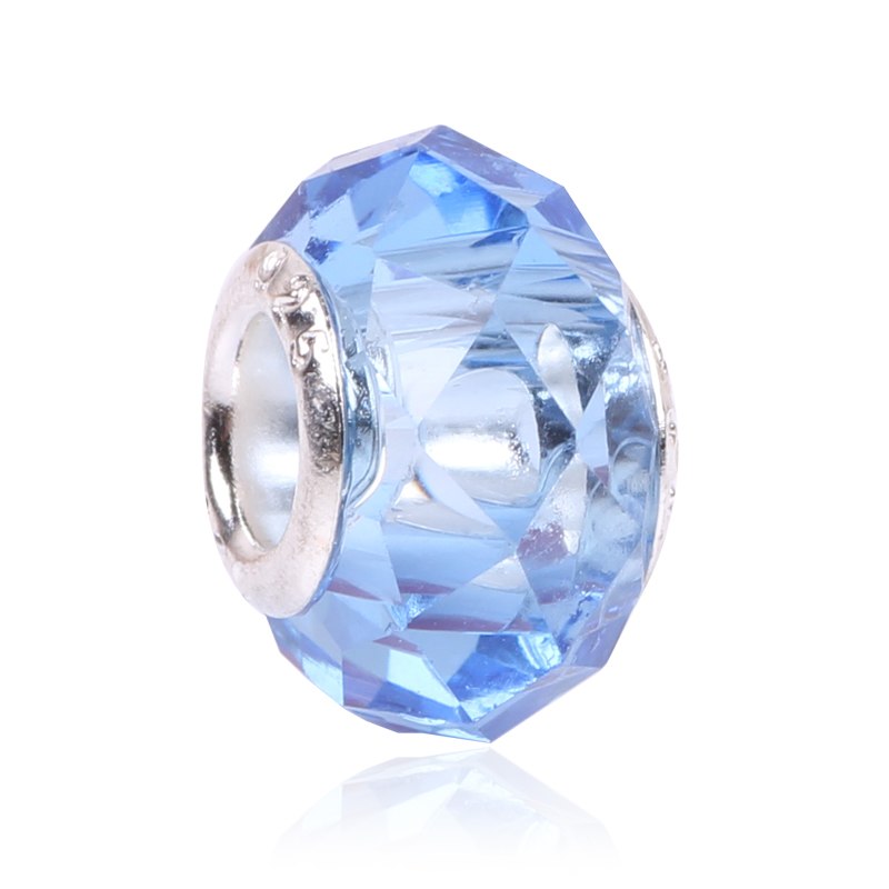 Colorful Big Crystal Facets Beads Fit Pandora Bracelet Charms European Fashion Women DIYJewelry Accessories eprolo
