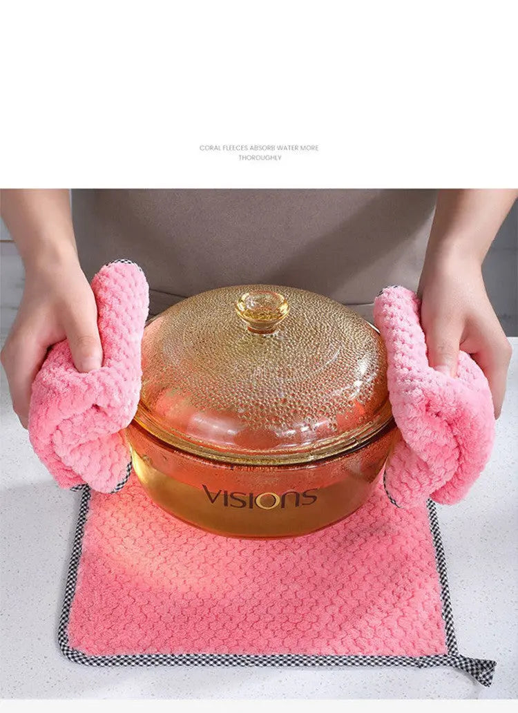 Kitchen Non-stick Oil Thickened Absorbent Rag Dish Towel El Pazar