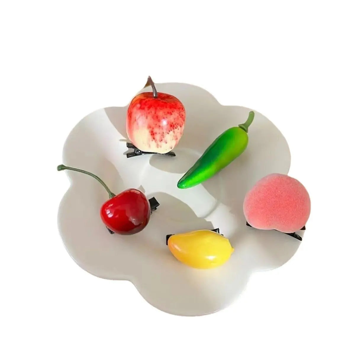 Korean Summer Emulational Fruit Orange Food Barrettes El Pazar