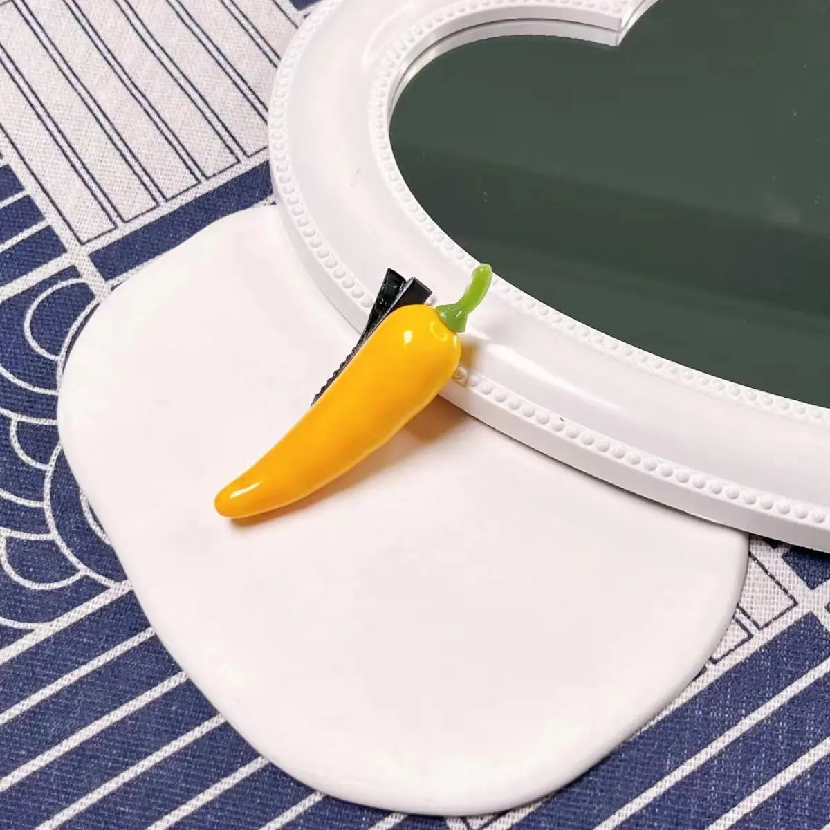 Korean Summer Emulational Fruit Orange Food Barrettes El Pazar