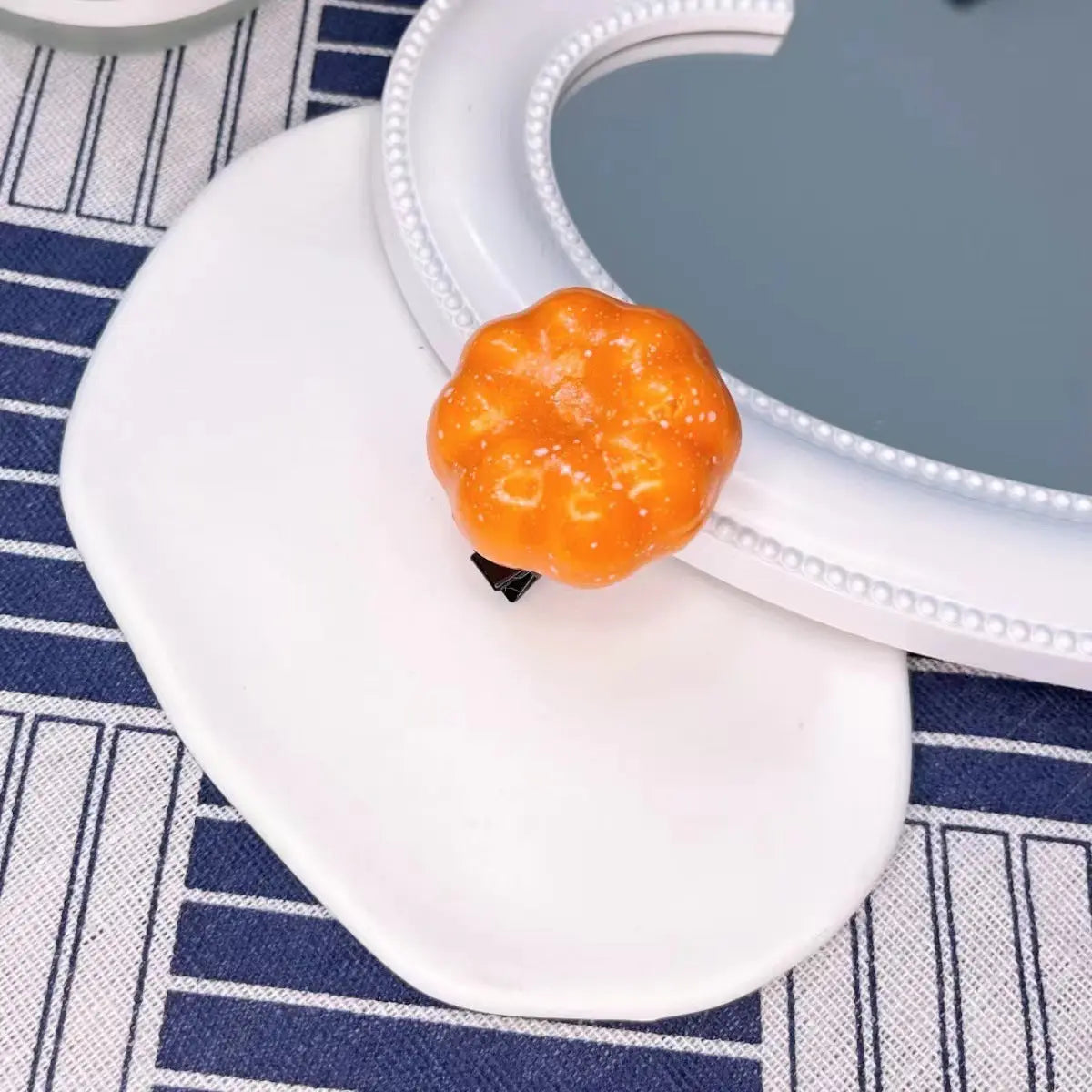 Korean Summer Emulational Fruit Orange Food Barrettes El Pazar