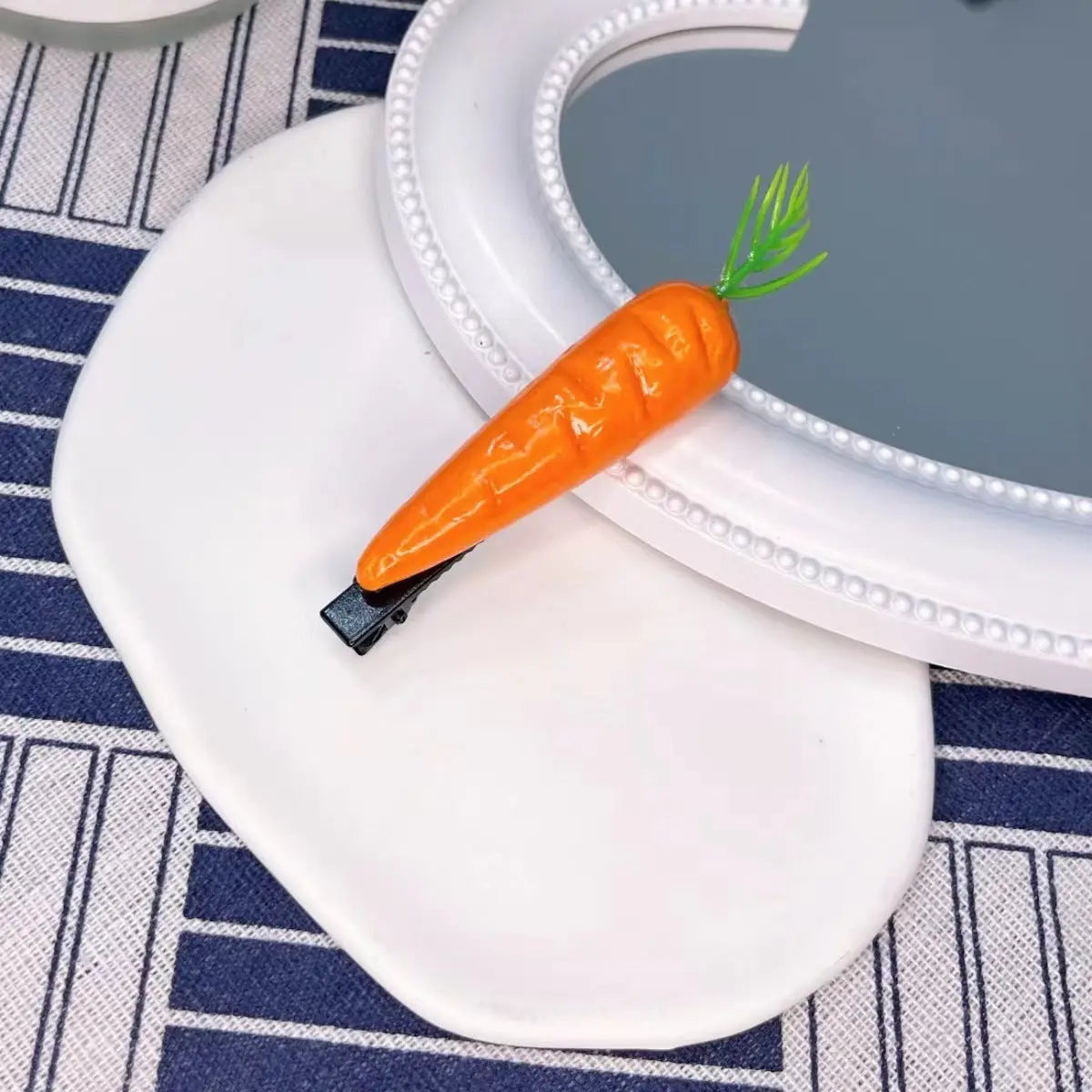 Korean Summer Emulational Fruit Orange Food Barrettes El Pazar