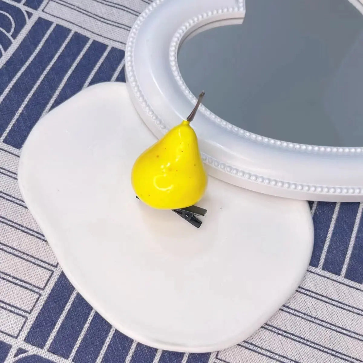 Korean Summer Emulational Fruit Orange Food Barrettes El Pazar