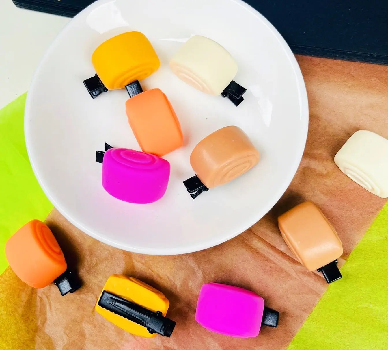 Korean Summer Emulational Fruit Orange Food Barrettes El Pazar