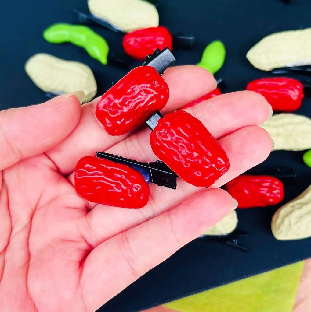 Korean Summer Emulational Fruit Orange Food Barrettes El Pazar