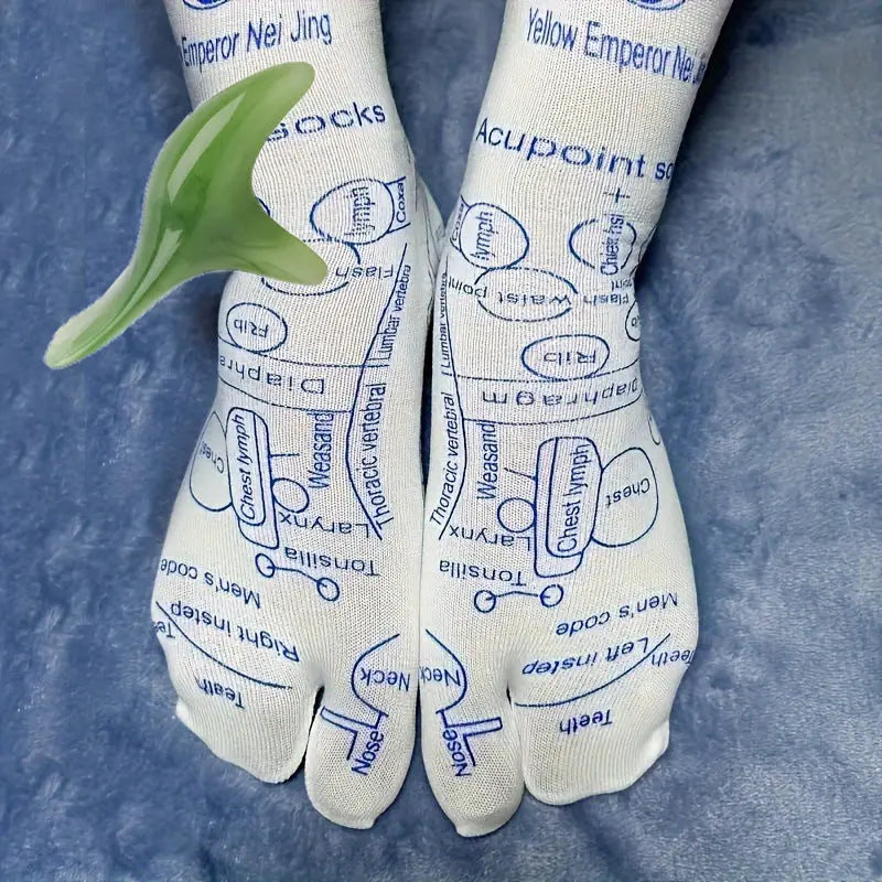 Meridian Socks Acupoint Massage Label Socks English Version El Pazar