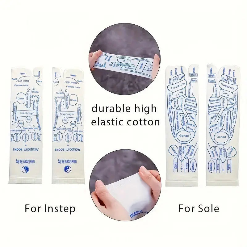 Meridian Socks Acupoint Massage Label Socks English Version El Pazar