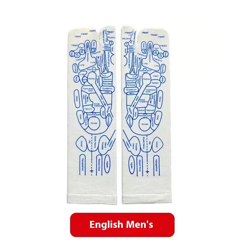 Meridian Socks Acupoint Massage Label Socks English Version El Pazar