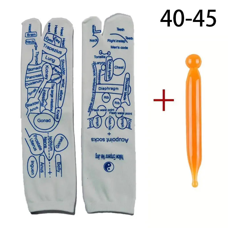 Meridian Socks Acupoint Massage Label Socks English Version El Pazar