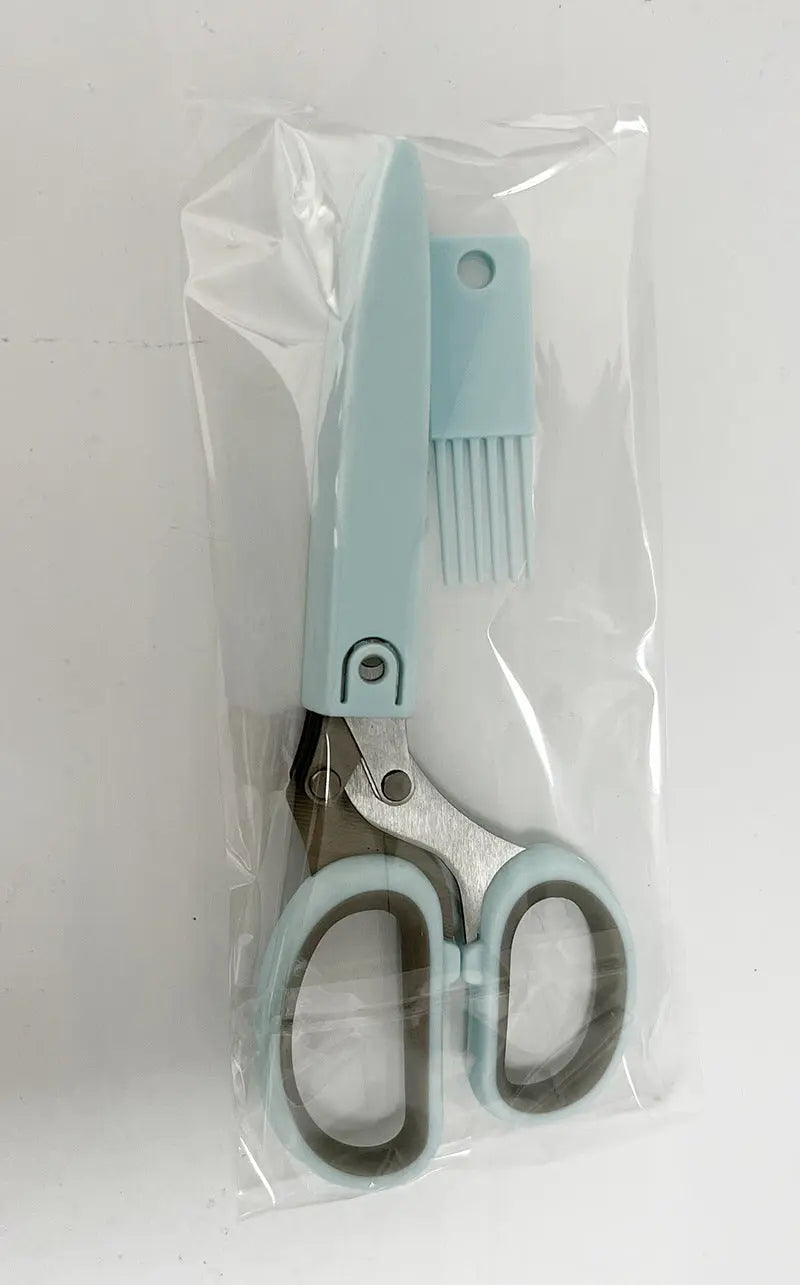 Multifunctional Muti-Layers Stainless Steel Knives Multi-Layers Kitchen Scissors Scallion Cutter Herb Laver Spices Cook Tool Cut El Pazar
