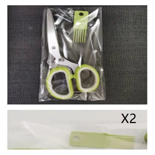 Multifunctional Muti-Layers Stainless Steel Knives Multi-Layers Kitchen Scissors Scallion Cutter Herb Laver Spices Cook Tool Cut El Pazar