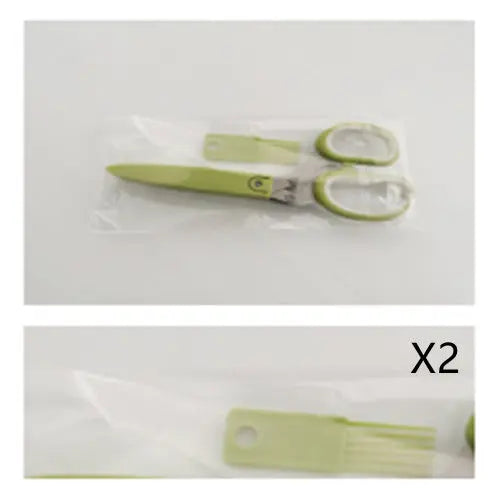 Multifunctional Muti-Layers Stainless Steel Knives Multi-Layers Kitchen Scissors Scallion Cutter Herb Laver Spices Cook Tool Cut El Pazar