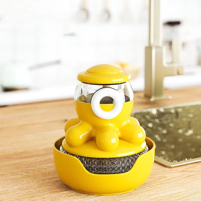 Octopus Pot Brush Self Adding Liquid Kitchen Tools Gadgets Cleaner El Pazar
