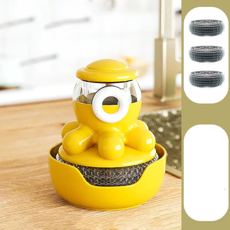 Octopus Pot Brush Self Adding Liquid Kitchen Tools Gadgets Cleaner El Pazar
