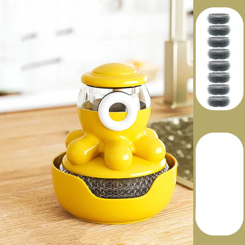 Octopus Pot Brush Self Adding Liquid Kitchen Tools Gadgets Cleaner El Pazar