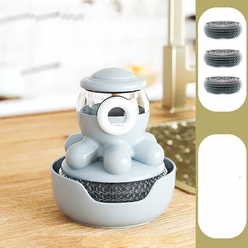 Octopus Pot Brush Self Adding Liquid Kitchen Tools Gadgets Cleaner El Pazar