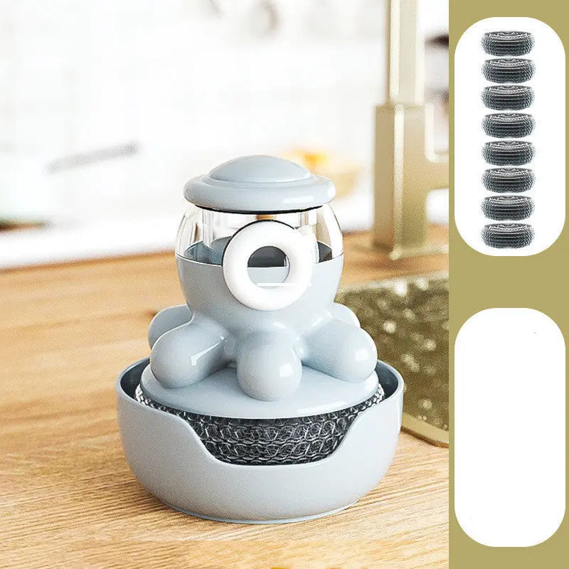 Octopus Pot Brush Self Adding Liquid Kitchen Tools Gadgets Cleaner El Pazar