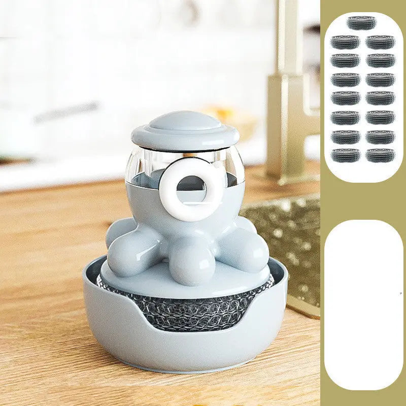 Octopus Pot Brush Self Adding Liquid Kitchen Tools Gadgets Cleaner El Pazar