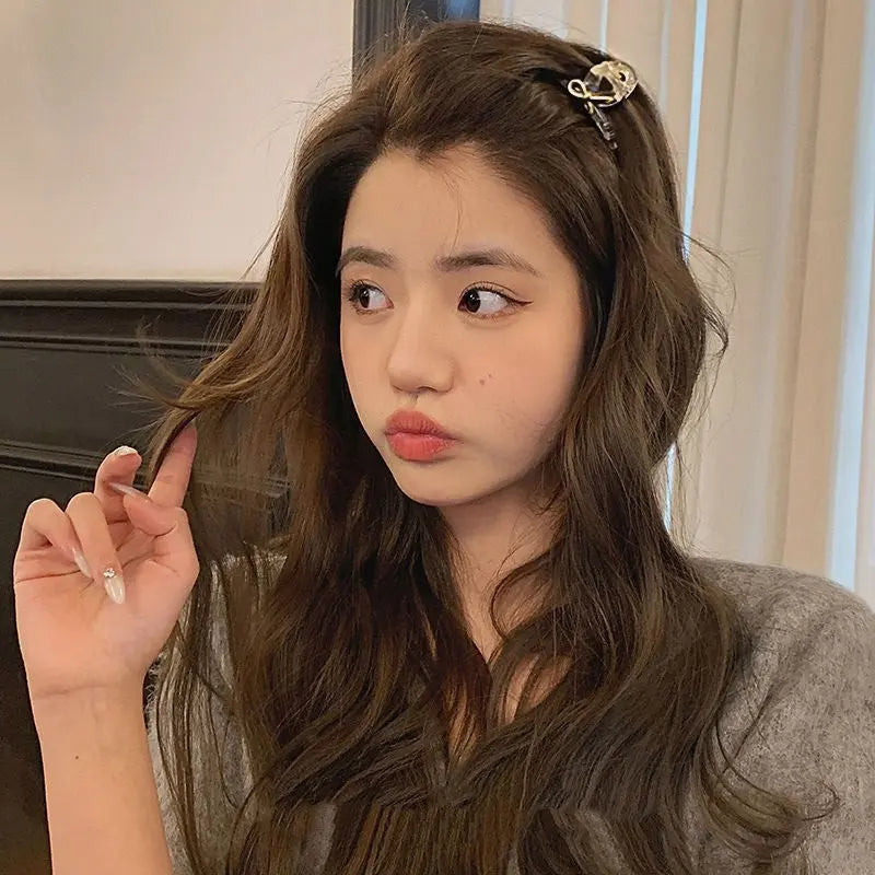 Princess Hairstyle Bangs Cropped Hair Clip Eight-character Grip Female Forehead El Pazar