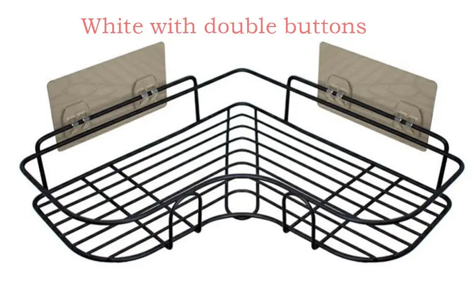 Punch-free Wall Bathroom Storage Rack Kitchen Corner Shelf Household Tripod El Pazar