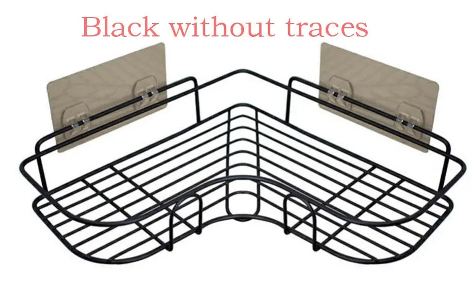 Punch-free Wall Bathroom Storage Rack Kitchen Corner Shelf Household Tripod El Pazar