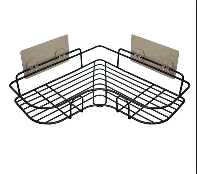 Punch-free Wall Bathroom Storage Rack Kitchen Corner Shelf Household Tripod El Pazar