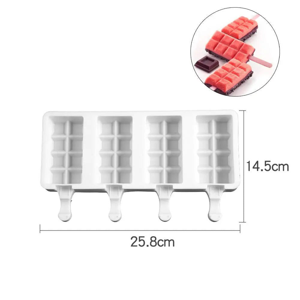 Silicone Ice Cream Mold 4 With Popsicle Ice Cream Mold Diy Hot Selling Home Kitchen El Pazar