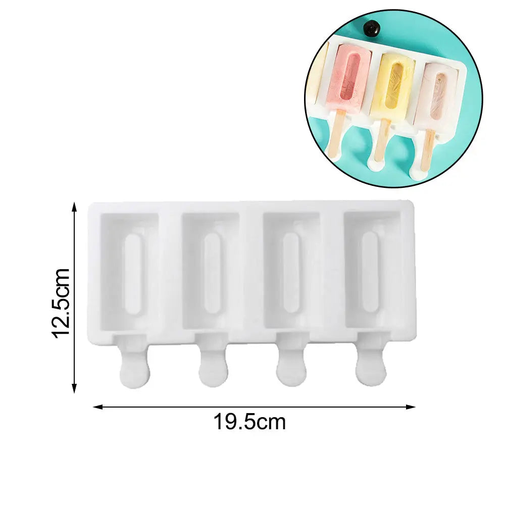 Silicone Ice Cream Mold 4 With Popsicle Ice Cream Mold Diy Hot Selling Home Kitchen El Pazar