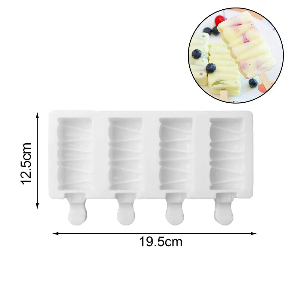Silicone Ice Cream Mold 4 With Popsicle Ice Cream Mold Diy Hot Selling Home Kitchen El Pazar