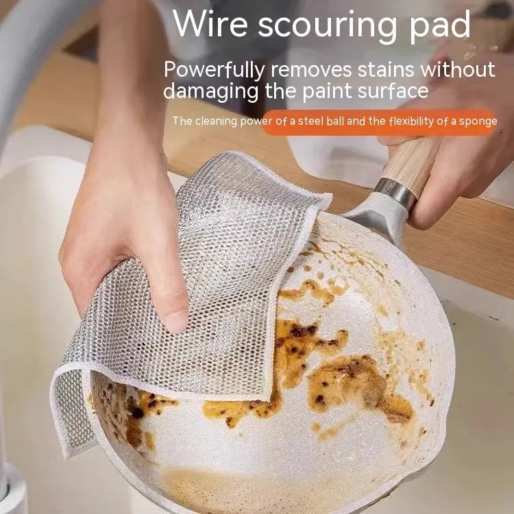Silver Silk Rag Double-sided Kitchen Magic Dishcloth El Pazar