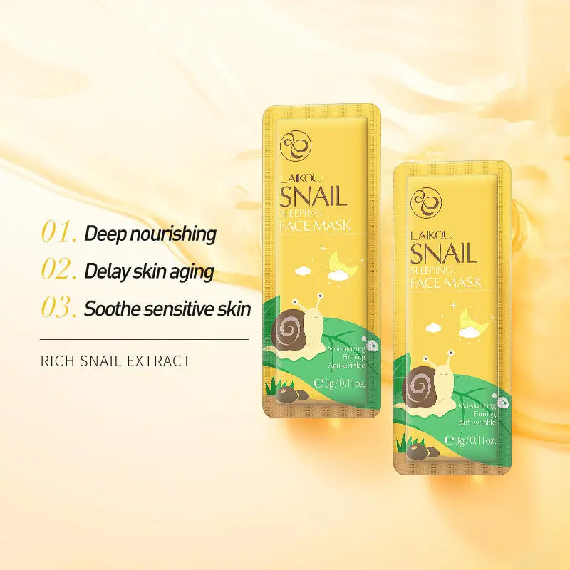 Snail Sleeping Mask Bag Packed No-rinse 3g Single Sheet El Pazar