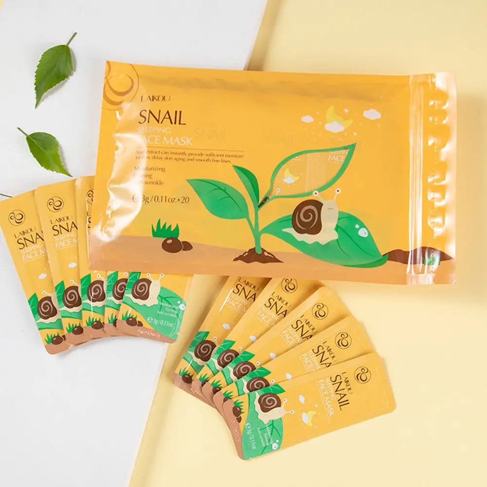 Snail Sleeping Mask Bag Packed No-rinse 3g Single Sheet El Pazar