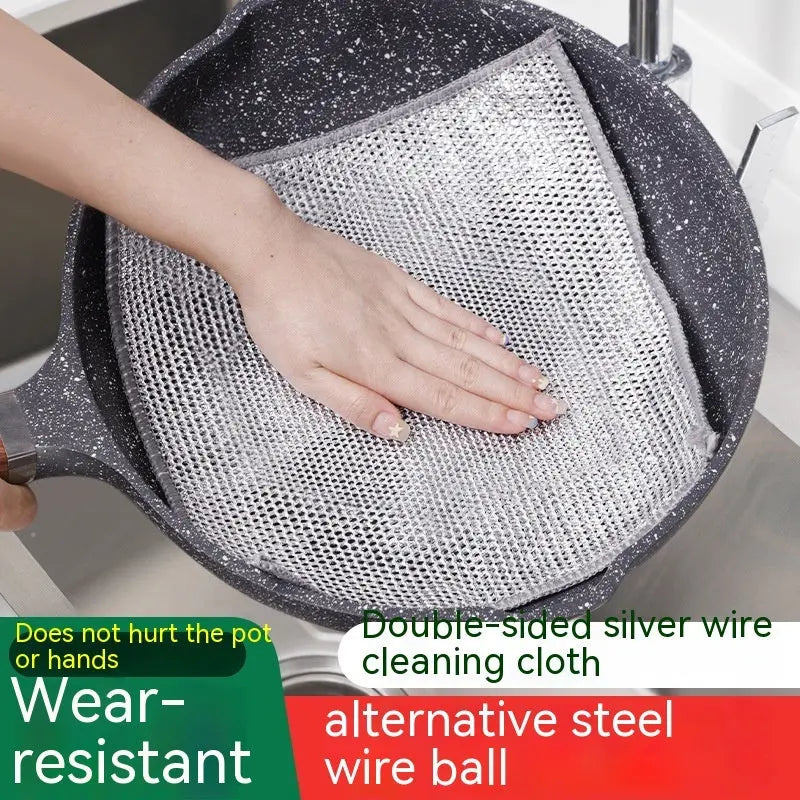Steel Wire Ball Cloth Kitchen Cleaning Dishcloth El Pazar
