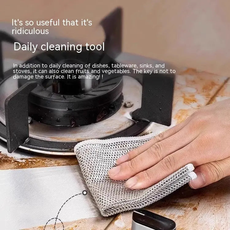 Steel Wire Ball Cloth Kitchen Cleaning Dishcloth El Pazar